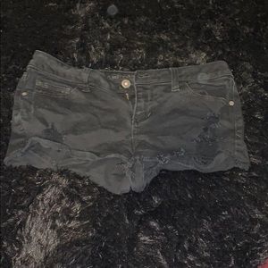 Black Distressed Shorts